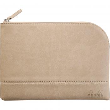 Bolsa con cremallera Rhodia 116626C Mediana 16x22 Rhodiarama Beige Accesorios