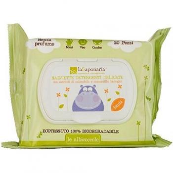Toallitas limpiadoras orgánicas delicadas humedecidas sin fragancia - La Saponaria