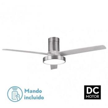 Ventilador de Techo DC Pax 40W Níquel 3 Aspas Gris