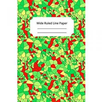 Stained glass art inspirational motivational and spiritual theme wide ruled line paper 3
