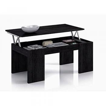 Habitdesign 001637MT - Mesa elevable , color negro malla, dimensiones 100 x 50 x 43 cm