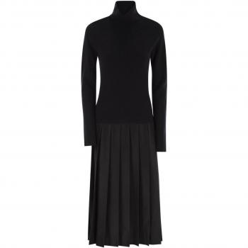 Fabiana Filippi Women's Platinum Dress With Flannel Skirt in Black, Size 44, ABD224F651L039