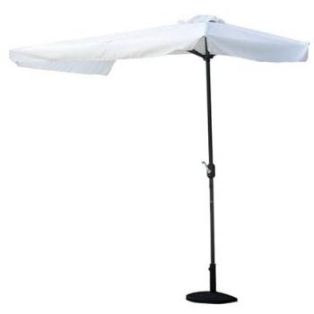 Sombrilla de balcón decentrada en aluminio blanca 2,3x1,3 m modelo Elmira