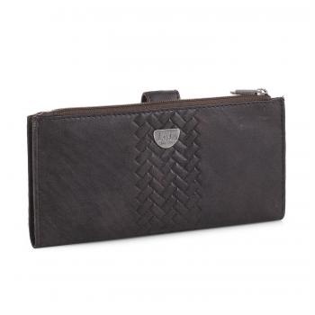 LOIS - 47715 BILLETERO DE PIEL STONED WASHED, Color Marron
