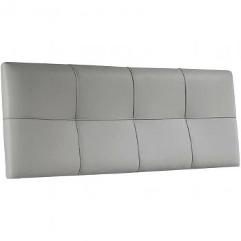 Square, Cabecero Acolchado de Cama de Dormitorio de Matrimonio, Cabezal, Acabado en Simil Piel Color Blanco, Medidas: 160 cm