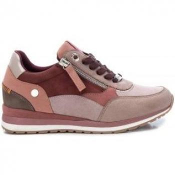 Zapatilla de mujer Refresh 171401 Nude con cremallera