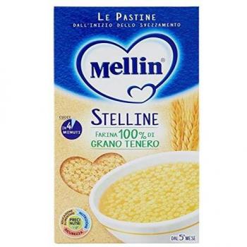 Mellin Pastina Stelline 320g - Pasta Infantil 100% Natural con Harina de Trigo Tierno