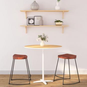 Taburetes de Bar Gavin 2 piezas 45x38x53 cm madera maciza de mango marrón
