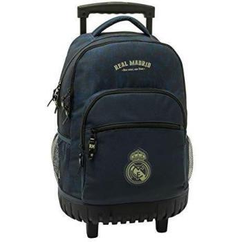 Safta 611934818, Real Madrid-2 Mochila carro Niños Unisex, varios, 32x45x21