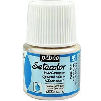 Pintura Textil Setacolor Opaque Efecto Nacré Azul - 45ml - Pébéo