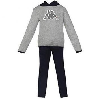 Kappa Chándal Niño Algodón Bomini. Gris/Marino. 304T5F0-926. Talla 6 años