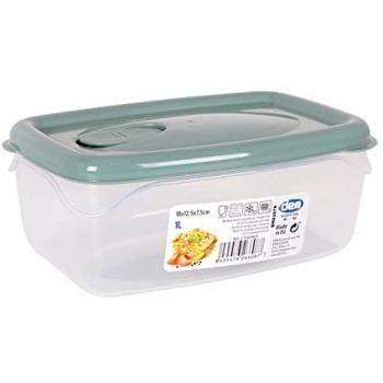 Fiambrera Hermética Rectangular de 1L para Microondas DEM