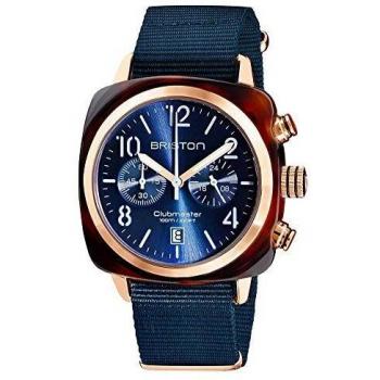 Briston Clubmaster Classic Actate - Cronógrafo Midnight azul y oro rosa