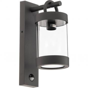 Aplique exterior Trio Lighting Sambesi con sensor de movimiento, color antracita, IP44