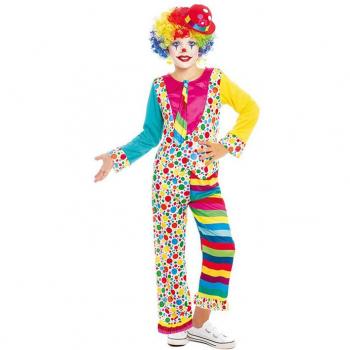 Disfraz de Payaso Multicolor con Corbata para niño/niña