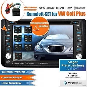 2DIN Auto Radio Creatone V de 336dg para Volkswagen Golf Plus