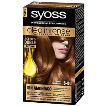 Syoss Oleo Intense Permanent Hair Color 6-80 Caramel Blonde - Ammonia-Free Formula
