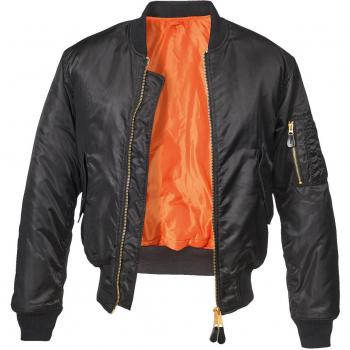 Brandit MA1 Classic Bomber Jacket - Black - Sizes S to 6XL for Men