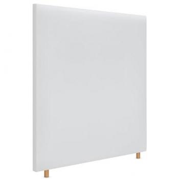 Cabecero Tapizado Aqualine Liso en Polipiel Blanco hasta el Suelo para Camas de 90 cm