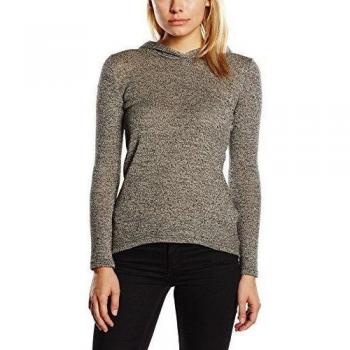 Lana natural wear Kapuzenshirt Nina-Camiseta Mujer,  
 Schwarz