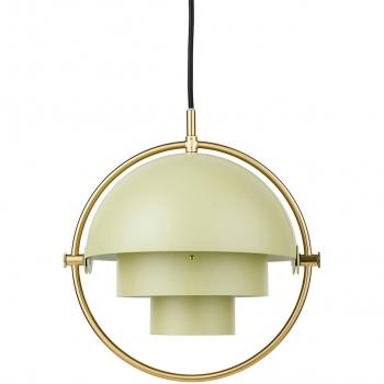 Lámpara colgante Multi-Lite de Gubi, Ø 36 cm, latón/crema