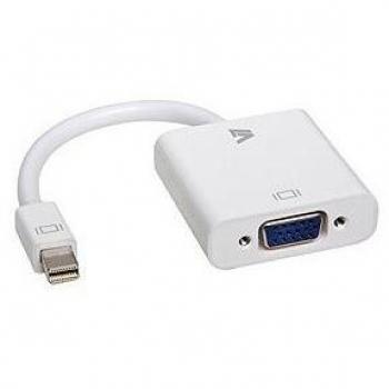 V7 Adaptador mini-DisplayPort a VGA blanco - Conexión de video de alta calidad