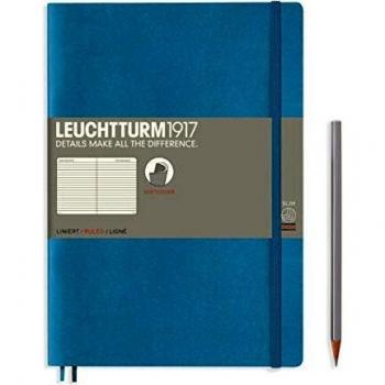 Cuaderno de Notas B5 Blando Rayado Horizontal Leuchtturm1917 Azul Nórdico Papel Premium