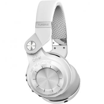 Bluedio Turbine 2 Shooting Brake T2SRCA001 -  Auriculares inalámbricos Bluetooth con micrófono plegable, color blanco
