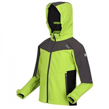 Chaqueta Softshell Regatta Eastcott II Verde con forro polar para niño (14)