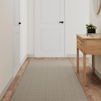 Alfombra de pasillo Sisal Plateada 80x200 cm