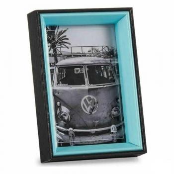 Marco de Fotos Estándar 3 x 17 x 12 cm Cristal Negro Azul Madera MDF (6 Unidades)