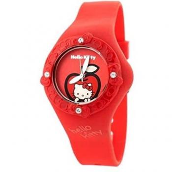 Hello Kitty Reloj Mujer Analogico Cuarzo con Correa de Caucho HK7158LS-18