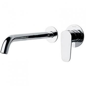 Grifo de Lavabo Monomando Empotrado Cromado Alexia con 2 Florones y Sistema S2 de Ahorro de Agua