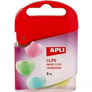 Apli 12672 Clips Fantasy Corazón Autoservicio, 8U