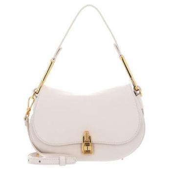Coccinelle White Swivel Closure Handbag 100% Cowskin, Female, Size: ONE SIZE