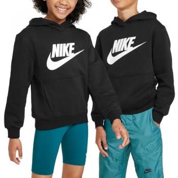 Sudadera con capucha Nike Sportswear Club Fleece para niños unisex negra