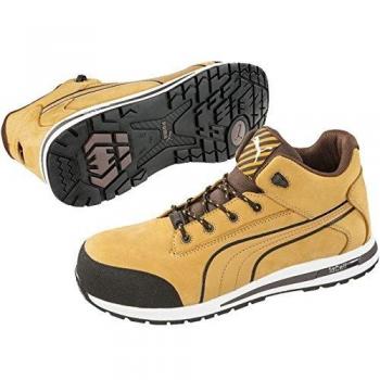 Botas de Seguridad Puma Dash Wheat Mid S3 SRC HRO 40 - Alta, 100% No Metálica, Color Marrón