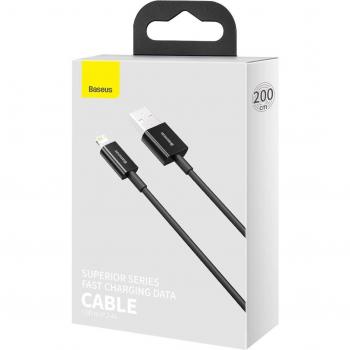 Baseus Superior Cable USB - Lightning 2,4A 2m Negro (CALYS-C01)