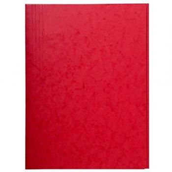 Exacompta 56403E - Subcarpetas de cartulina lustrada con 3 solapas, 24 x 32 cm, color rojo