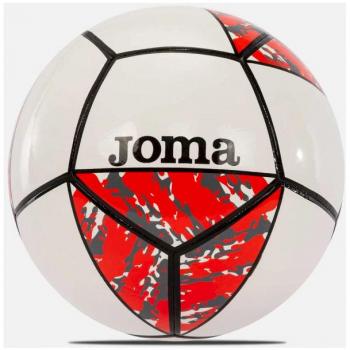 Balón de fútbol Joma Challenge II 400851, tamaño 5, material sintético, costuras a máquina, diseño clásico en blanco y colores vibrantes, adecuado para entrenamiento y partidos