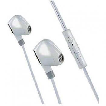 Omenex auriculares In-Ear con micrófono, color blanco