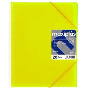 Grafoplas 39833661 - Carpeta de 30 fundas, color Amarillo Neon, A4