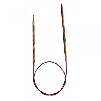 Juego de Agujas de Tejer Circulares de 11 Piezas con Mango de 120 cm, Herramientas para Sombreros, Bufandas y Guantes - KnitPro SYMFONIE 4.50 mm 50 cm