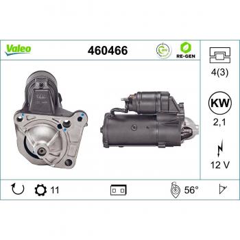 Motor de arranque VALEO 460466 para Nissan, Opel, Renault y Volvo