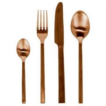 Kave Home - Set Kelda de 16 Cubiertos Cobre