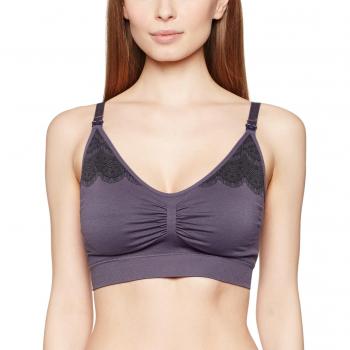 Billet Doux Feeling, Conjunto de Lenceria Premamá para Mujer, Gris, 38