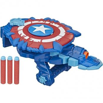 Hasbro Marvel Avengers Mech Strike Monster Hunters Capitán América Shield-Blast Lanzador Nerf