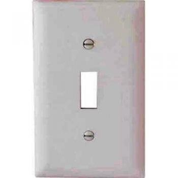 Pase y Seymour TP1WCP Trade Master Nylon placa de pared con una apertura interruptor de palanca, una pandilla, blanco, 10-Pack