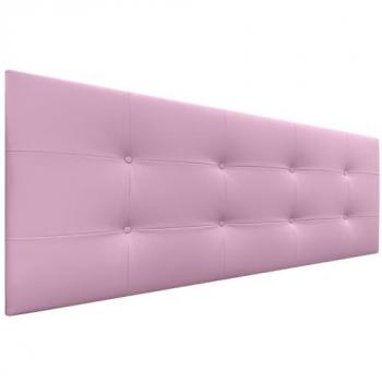Cabecero Acolchado Capitone de Polipiel Rosa 145x60cm con 8cm de Grosor para Camas Individuales y Matrimoniales