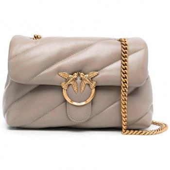 Stylish Shoulder Bag Love Birds by Pinko, Beige, Female, Size: ONE SIZE